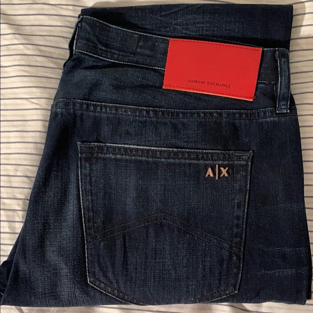 100 Percent Authentic Armani Exchange Men's Blue Jeans